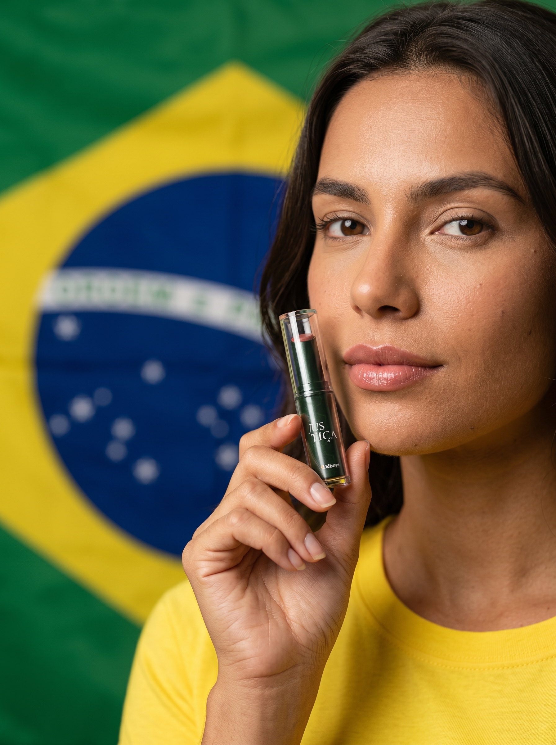 Mulher brasileira com batom Débora